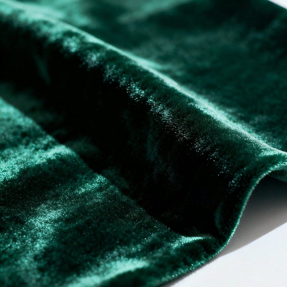 Green Velvet Elegant Women's Long Sleeve Velvet blazer with Pant Suit set - Picture 10 of 10